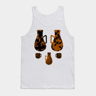 Terracotta Ceramics Pottery Pattern Tank Top